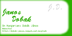janos dobak business card