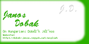janos dobak business card